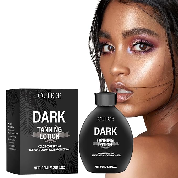 Tanning Gel, 2025 Intensive OUHOE Dark Tanning Lotion-Luxury Intensive Tanning Gel, Natural Tanning Accelerator Cream for Sunbeds & Outdoor Sun for All Skin Types (1pc)