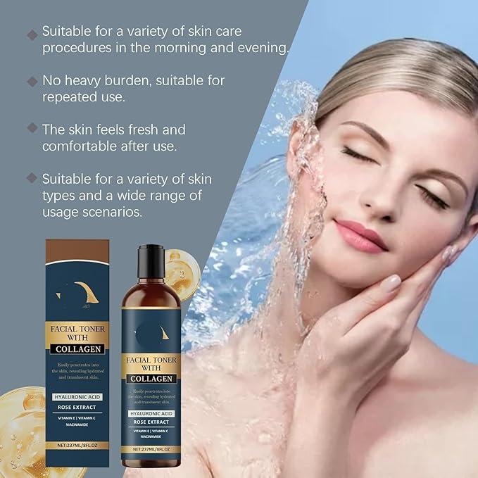 Collagen Facial Toner - Gentle Nourishing & Hydrating Daily Skincare, Designed To Boost Skin Radiance(1PCS)