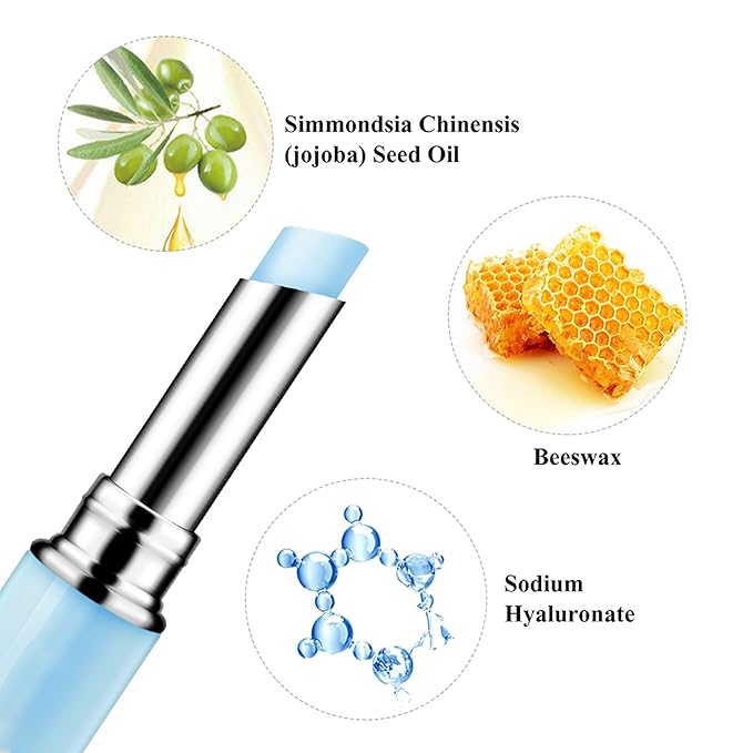 Hyaluronic Acid Lip Balm, Long-lasting Moisturizing Lips, Lip Care Daily Use Lip Balm (New Packing) (Hyaluronic acid)