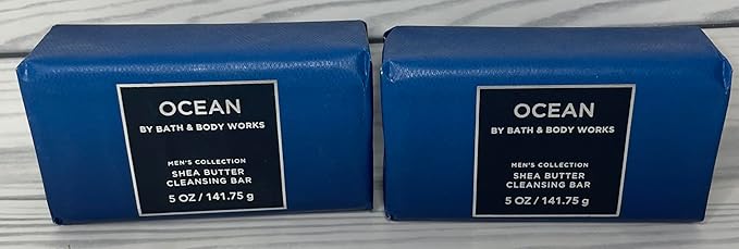 Bath and Body Works Ocean Shea Butter Cleansing Bar Soap 4.2 oz Each Pack of 2