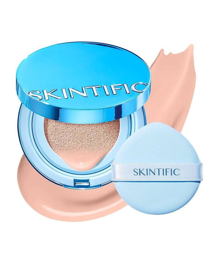 Velvet Matte Cushion Foundation Blue #01C Rose Ivory| Full Coverage,12H Oil Control,Ideal for Oily & Combination Skin,Waterproof,Long-Lasting, Lightweight, Hydrating,Transfer-Proof