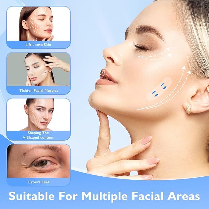 NBF Face Tape Lifting Invisible,Face Lift Tape Invisible for Sagging Skin, Instant Facelift Tapes for Women, Neck, Jowls Lifts Sagging Skin, Visible Results in Seconds, Concealed Makeup Tape-ABC