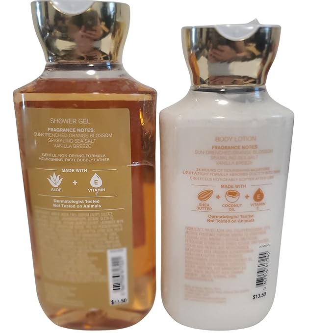 Bath and Body Works Gift Set of 10 oz Shower Gel and 8 oz Lotion (Sun Kissed)