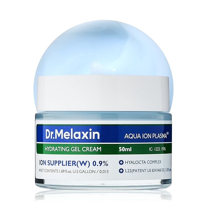 Dr.Melaxin Aqua Ion Plasma Hydrating Gel Cream for Dry & Sensitive Skin, Facial Moisturizing, Korean Skincare 50ml, 1.69 fl.oz