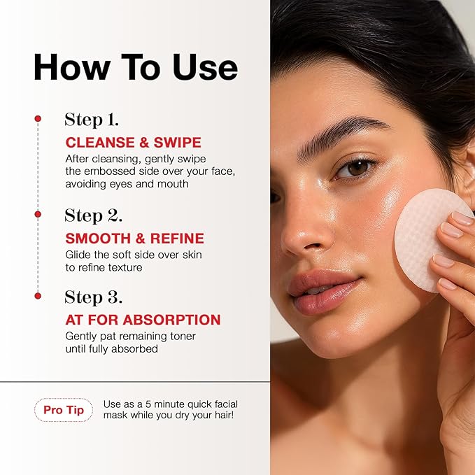 ACV Sebum Balance Glow Pads | Korean Exfoliating Toner Pads with BHA & Salicylic Acid | Pore Care, Dark Spot Care & Oil Control (60 Units)