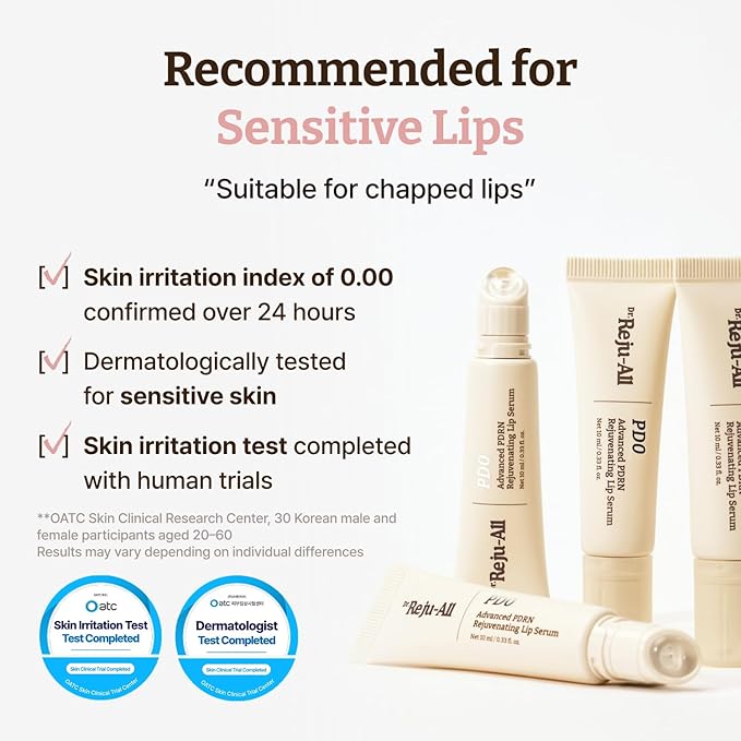 Dr. Reju-All Advanced PDRN Rejuvenating Lip Serum – Hydrating Lip Balm with Lipozip PDRN for Glowy, Dewy Lips – Gentle Exfoliating & Smoothing Lip Moisturizer – Hibiscus & Lactic Acid – 0.3 Fl Oz