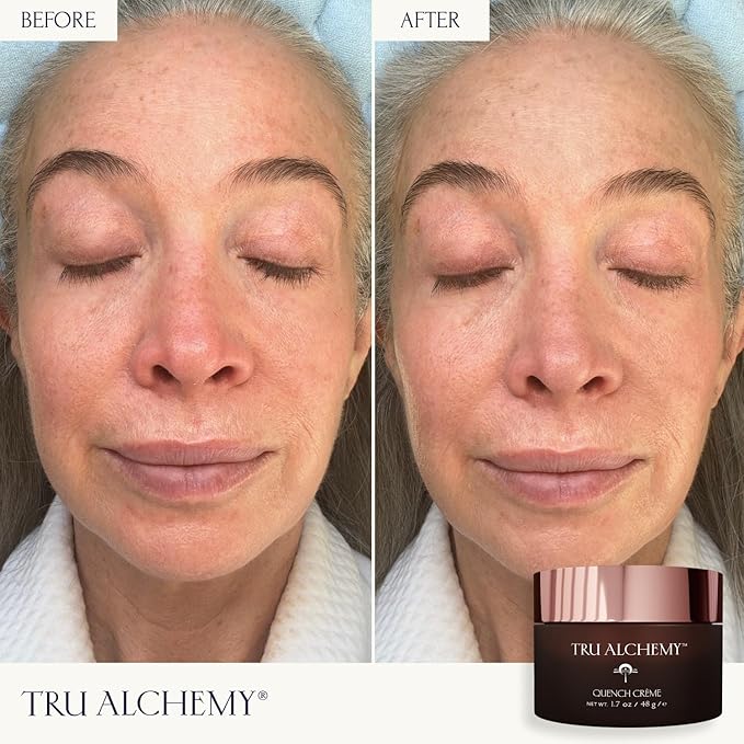 Tru Alchemy Quench Crème Daily Facial Moisturizer | Hyaluronic Acid, Vitamin C, & Bakuchiol (better than Retinol) | Daily Firming Skin Moisturizer Face Cream for Women | 1.7 fl oz/48 g