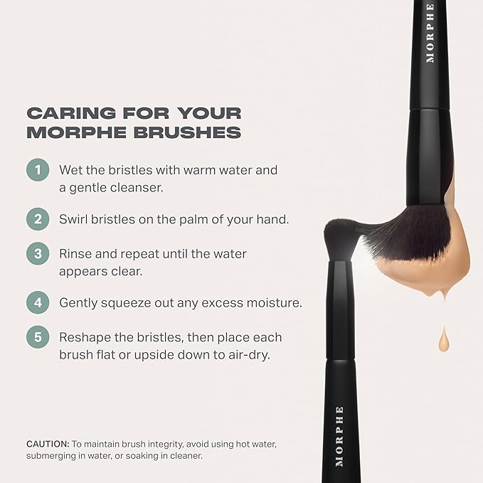 Morphe V105 Dense Edged Concealer Brush - Vegan Pro Series Makeup Brush for Liquid & Cream Makeup - Provides Concentrated Coverage in a Single Press (1 Count)