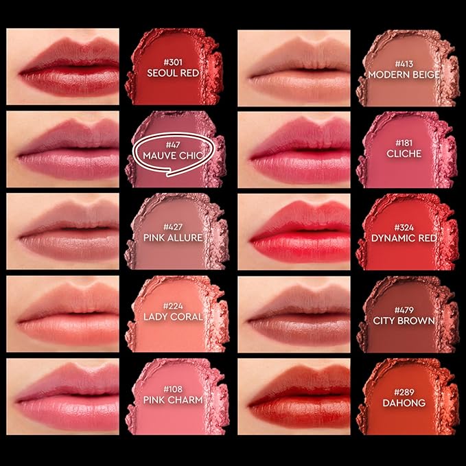 HERA Rouge Classy Lipstick #289 DAHONG | Luxurious Long-Lasting Color, Featherlight Comfort, Luminous and Velvety Finish, Seoul-Inspired Shades, Korean Lip Makeup, 0.12 oz. (3.5g)