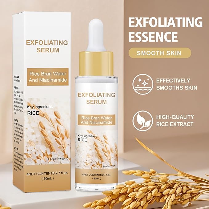 Peel Shot Glow Rice Ampoule Duo – Peel Shot Serums with White Rice Extract, BHA, Niacinamide & Hyaluronic Acid – Exfoliating, Moisturizing, Blackhead Remover & Pore Refining (White)