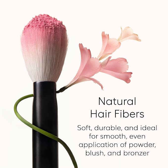 rephr brush 05 - Natural Goat Hair Makeup Brush for Blush, Highlighter & Bronzer and Finishing Powder - (38mm Bristles) Handmade in Kumano, Japan