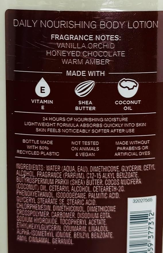 Bath & Body Works Chocolate Amber Body Lotion 8 Ounces Each Pack of 2