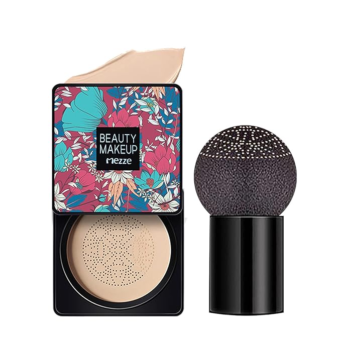 Mushroomhead Air Cushion CC Cream - Flaw'less Foundation Waterproof Makeup High Coverage Liquid BB Light to Medium Concealer Moisturizing for Dry Skin (Lovry)