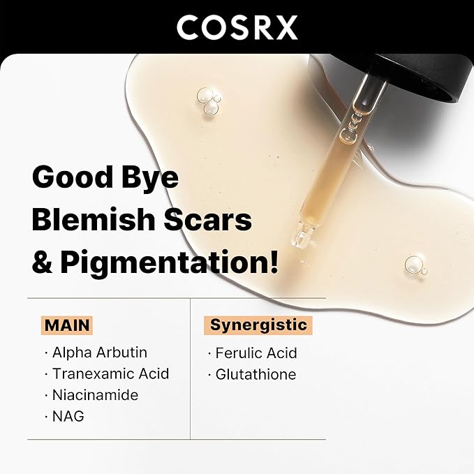 COSRX 2% Alpha Arbutin Discoloration Care Face Serum with Niacinamide, Glutathione & Tranexamic Acid, Dark Spot, Uneven Tone Care, Daily Korean Skin Care for Men and Women, 1.7 fl oz