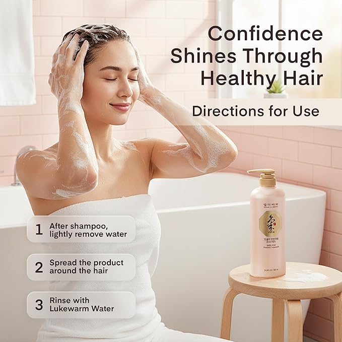 Daeng Gi Meo Ri- Ki Gold Premium Shampoo+Treatment Set, Effectively Moisture to Dry and Rough Hair, No Artificial Color, 780ml each