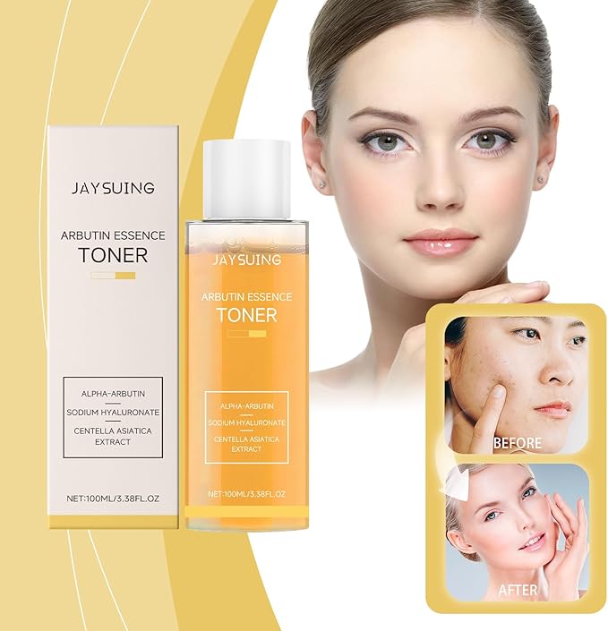 Arbutin Essence Toner with Hyaluronic Acid & Centella, Triple-Action Hydrating Formula to Improve Skin Tone and Soothe, for a Refreshed Look, 3.38 Fl Oz