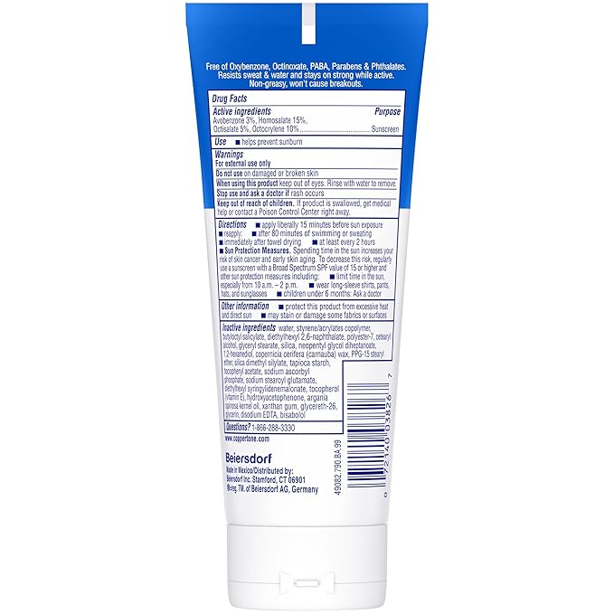 Coppertone Sport Face Sunscreen Lotion SPF 60+, Water Resistant Sunscreen with Broad Spectrum SPF 60+, Lightweight and Breathable, 2.5 Fl Oz Tube
