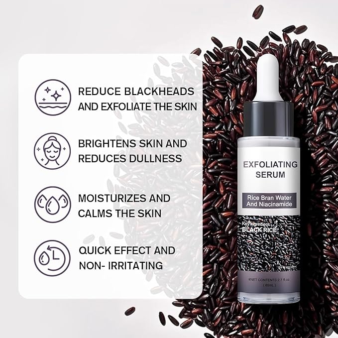 Peel Shot Glow Rice Ampoule Duo – Peel Shot Serums with Black Rice Extract, BHA, Niacinamide & Hyaluronic Acid – Exfoliating, Moisturizing, Blackhead Remover & Pore Refining