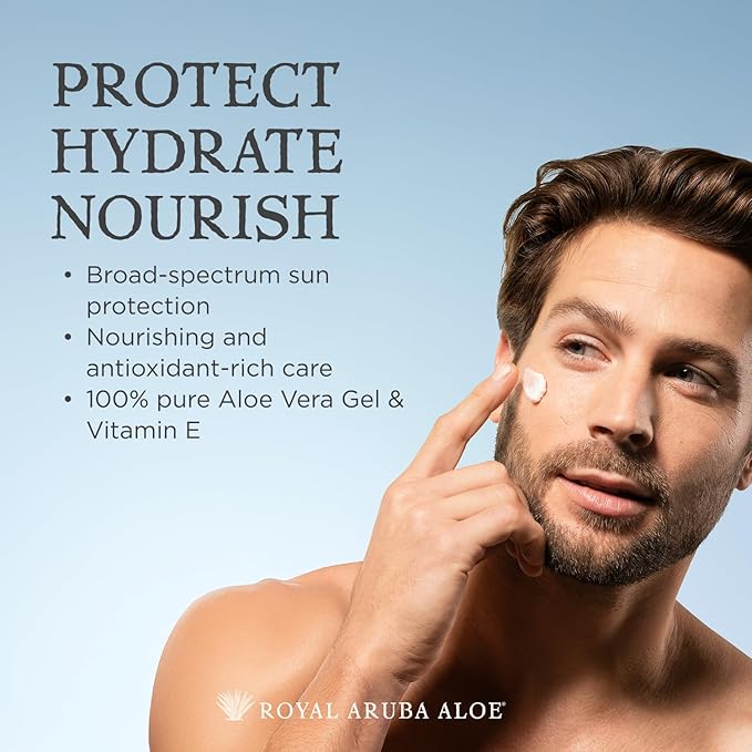 Aruba Aloe Hydrating Aloe Rich Sunscreen SPF 30 - Broad-Spectrum UVA/UVB Sunblock Lotion - Lightweight, Water-Resistant, Non-Greasy Sun Protection for Face and Body - 6 oz