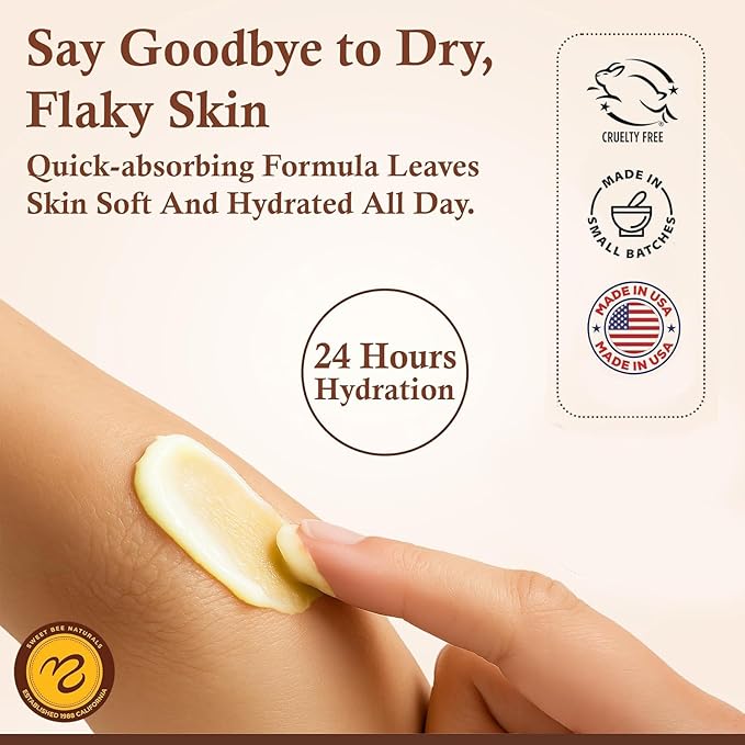 Sweet Bee Magic Organic Honey Bee Balm for Face, Skin & Body - All in One Honey Balm - Beeswax Body Moisturizer - All Natural Aid - 1 jar (2oz)
