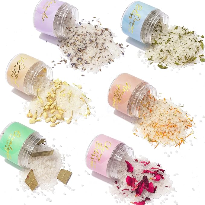 Luxury Mothers Day Gifts for Women15-Piece Floral 6 x 150g Bath Salt & 6 x 100g Bath Bomb Gift Set for Christmas Gifts, Bath & Body Gift Set for Women, Self Care Kit Elegant Box | Birthday Gift