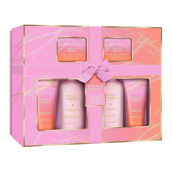 Baylis & Harding Jojoba, Vanilla & Almond Oil Luxury Pamper Gift Set - Vegan Friendly