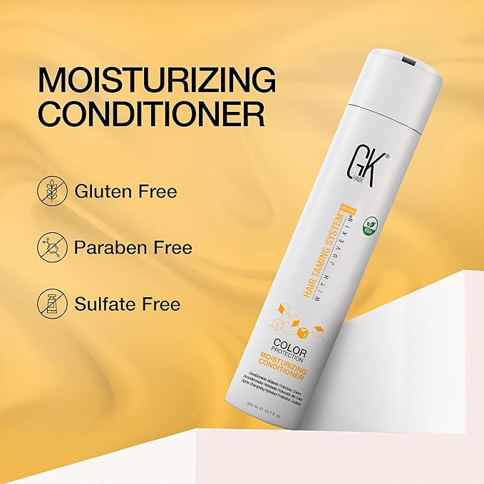 GK HAIR Hydrate Moisturizing Conditioner for Dry Damaged Colored Hair Protection Deep Conditioning with Keratin Frizz Control Smooth Healthy All Hair Sulfate Free Women and Men – 10.1 Ounce