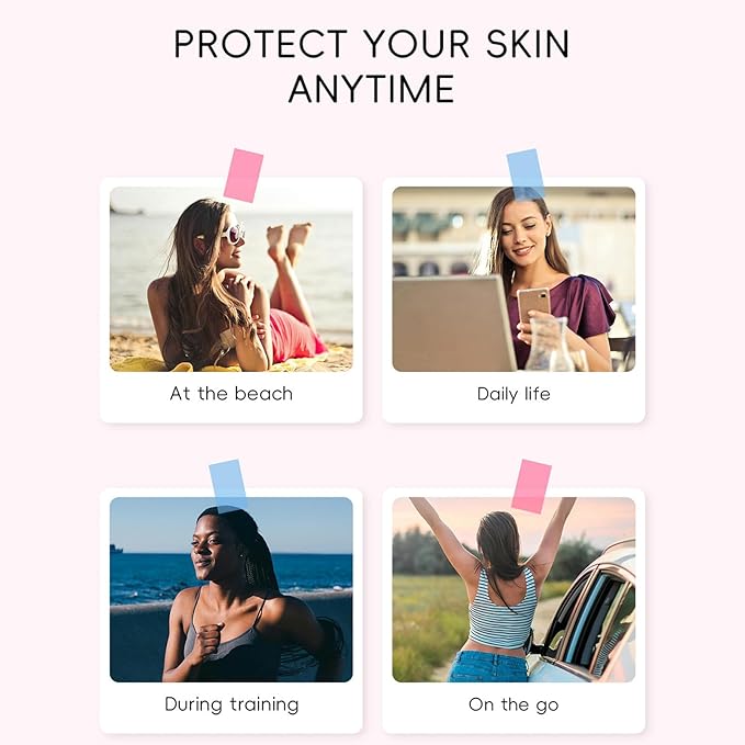Collagen Sunscreen for Face SPF 50, Hydrating Facial Sunscreen with Collagen, Broad Spectrum UVA/UVB Protection, Natural Glow Effect, Non-Greasy & No White Cast, Travel Size (2PC)