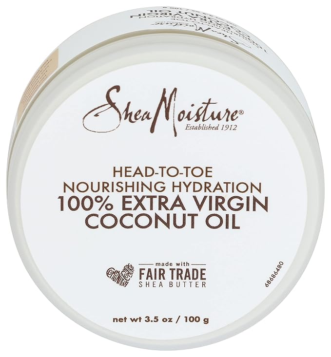 SheaMoisture 100% Extra Virgin Coconut Oil for Trial & Travel Nourishing for All Hair & Skin Types 3.2 oz