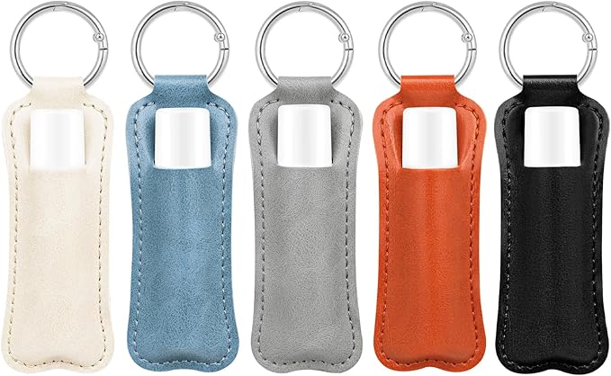 WK IEASON Lip Balm Holder for Chapstick Lipstick Sleeve Keychain,Small Christmas Gifts Stocking Stuffers for Teen Girls Women