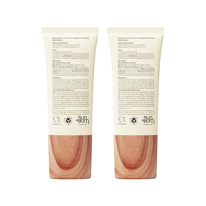 Sun Bum Daily SPF 50 Face Sunscreen Lotion - Broad Spectrum Moisturizing Facial Sunscreen with Vitamin E - Vegan and Hawaii 104 Act Compliant (Without Octinoxate & Oxybenzone) - 1.7 oz (Pack of 2)