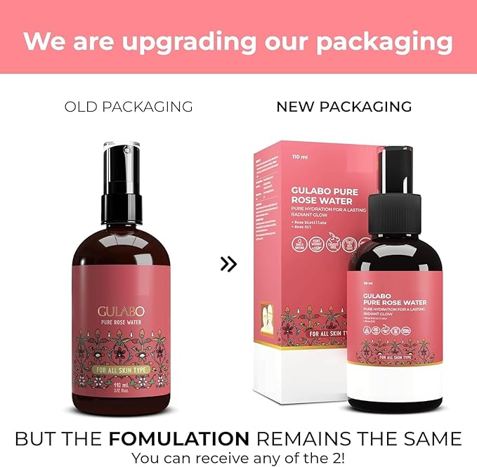 Gulabo Premium Rose Water | Skin, Face and Hair Toner | for All Skin Types | 110 ml
