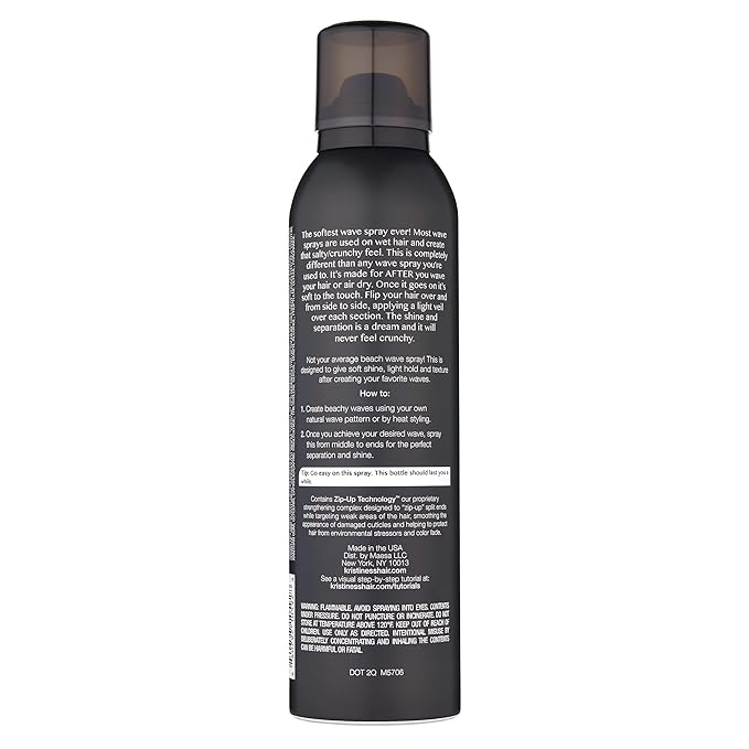 Kristin Ess Hair Soft Shine Beach Wave Hair Spray for Soft Texture + Shine, Non-Drying, Wavy Hair Styling Product, 6.7 oz