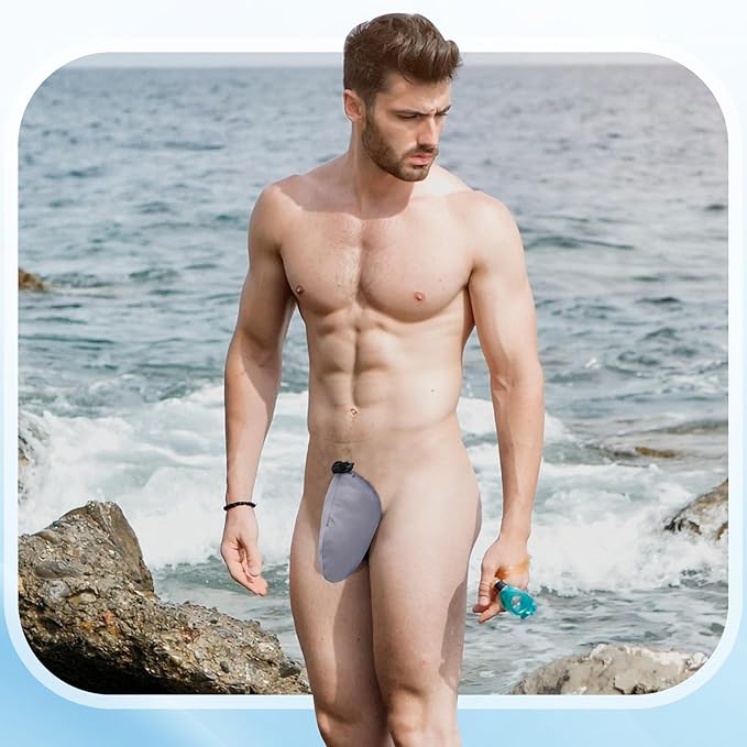 4 Pcs Men's Tanning Pouch Sun Protection, Tanning Cover for Men (Dark)
