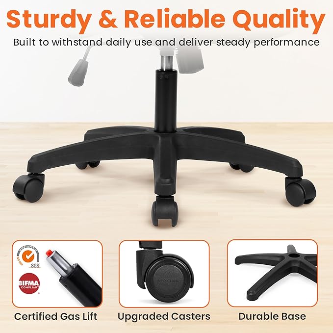 NEO Chair Ergonomic Office Desk Chair High Back Computer Gaming Mesh Chair with Comfy Task Adjustable Arms Lumbar Support Headrest Swivel for Home Office (Black)