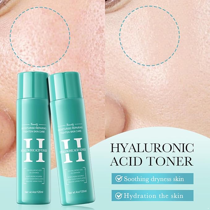 Gentle Hydrating Facial Water - Daily Soothing Toner and Moisturizer for Women Hyaluronic Acid One Size
