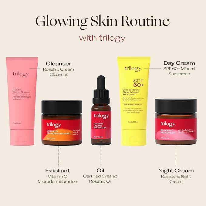 Trilogy SPF 60+ Omega-Boost Sunscreen, Natural, Broad Spectrum Protection for Daily Use with Rosehip Oil, 2.5 fl oz