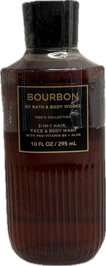 Bath & Body Works Men's Bourbon 3-in-1 Hair, Face & Body Wash 10 Ounce
