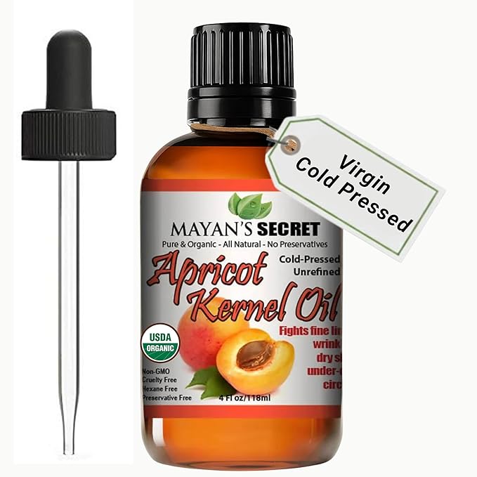 Pure Carrier and Essential Oils for Skin Care, Hair, Body Moisturizer for Face-Anti Aging Skin Care (Apricot Oil, 4oz)