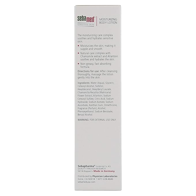Sebamed Moisturizing Lotion pH 5.5 for Sensitive Skin Dermatologist Recommended Moisturizer 6.8 Fluid Ounces (200 Milliliters)