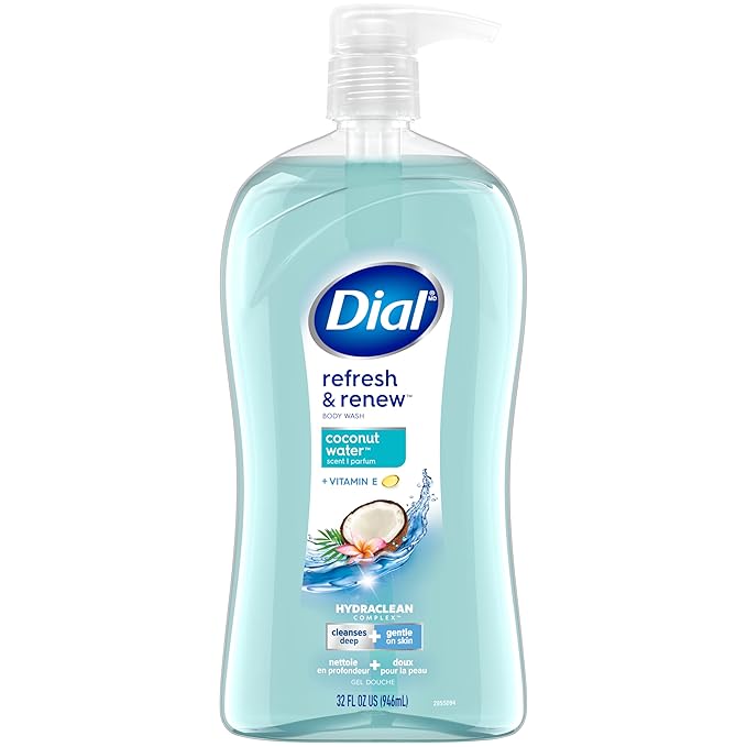 Dial Body Wash, Refresh & Renew Coconut Water, 32 fl oz (Pack of 2)