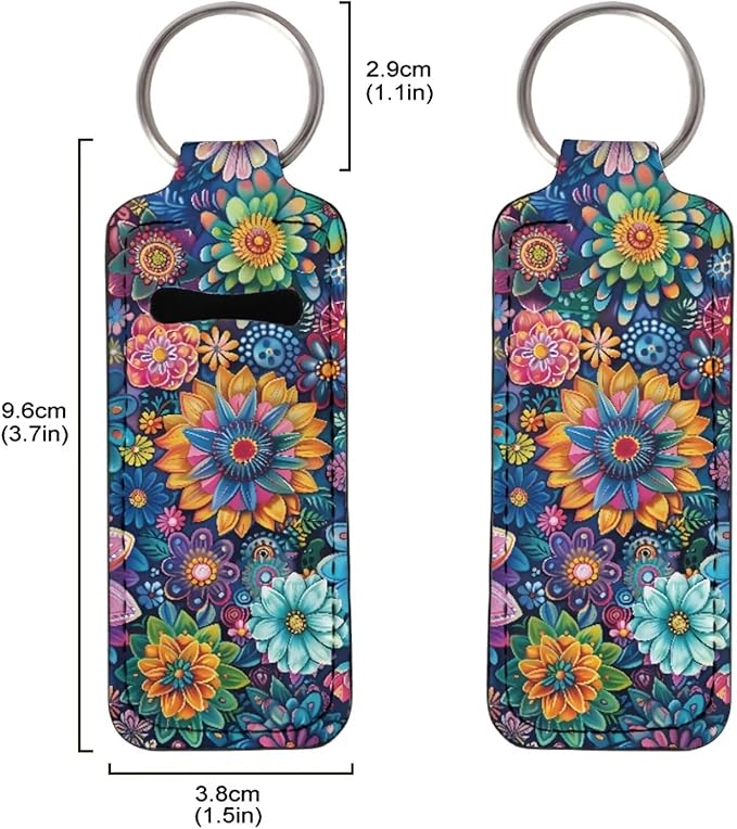 Pensura Chapstick Holder Keychain Fashion 5 Pcs Car Keychain Holder Portable Chapstick Holder Keep from Scratched and Dust