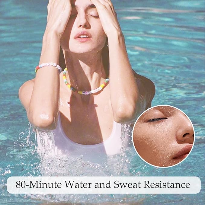 Bean Sunscreen, Sunscreen Lotion, Sun Screen Protector, SPF 50+ Under Makeup Cream for Face and Body, Airy Texture Type, Water Proof Sweat Resistant,2PCS