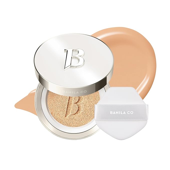 BANILA CO Covericious Ultimate Cover Cushion | Pore Blurring & Seamless Finish | Up to 100HR Long-Wear Matte Foundation | 20 Inclusive Shades | Korean Cushion Foundation (14g / 0.49 oz), 24W SAND