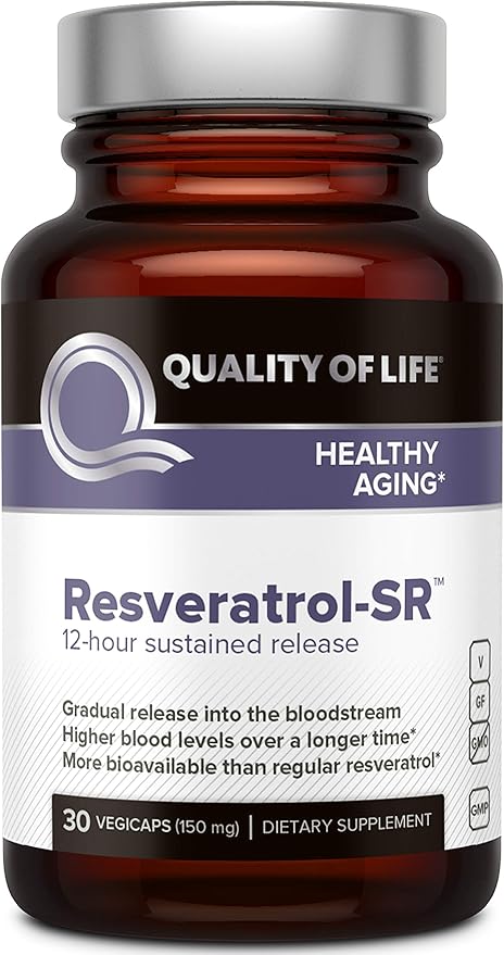 Quality of Life Kinoko Platinum AHCC Immune Support and Resveratrol Sustained Release