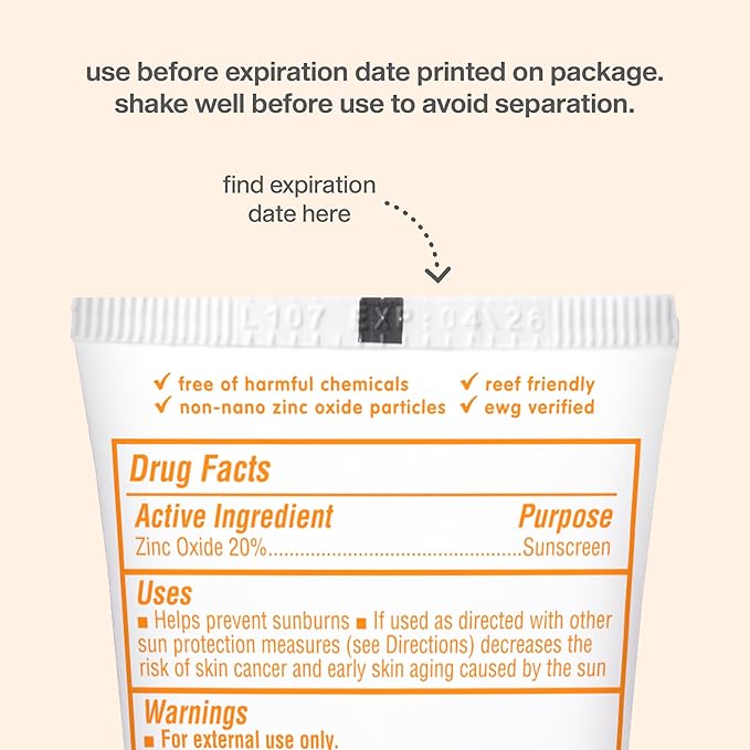 Thinkbaby SPF 50+ Baby Sunscreen, 6 Oz. – Safe, Natural Mineral Sun Cream for Babies - Water Resistant – Broad Spectrum UVA/UVB Sun Protection – Vegan Sunscreen for Kids