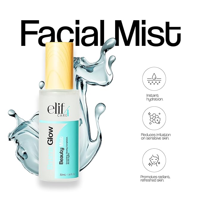 Elif 4 Care- Bruma Glow Hydrating Facial Mist – Daily Skin Refresher & Makeup Setting Spray – Aloe Vera, Calendula & Hyaluronic Acid – All Skin Types – 3.8 OZ