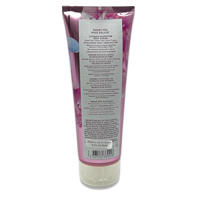Bath & Body Works Sweet Pea Body Cream - Ultimate Hydration - 8oz each - Pack of 3
