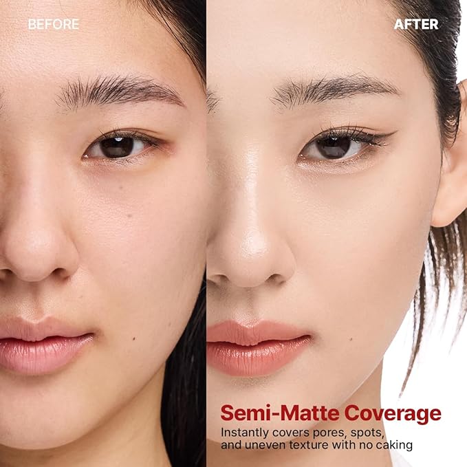 CLIO Kill Cover Founwear Cushion Foundation, Flawless Full Coverage with Matte Finish, Covering Pigmentation and Blemish, Long-Lasting, Creamy Lightweight Texture, Korean Cushion (21C LINGERIE)