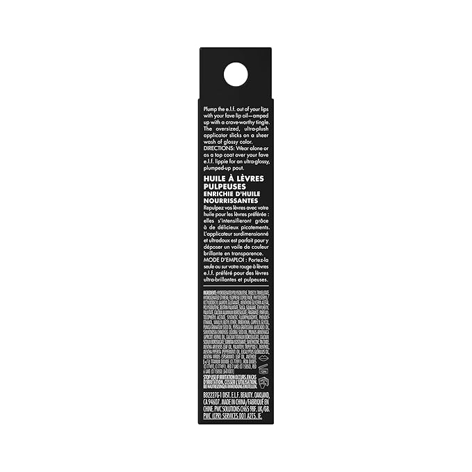 e.l.f. Glow Reviver Plumping Lip Oil, Tinted Lip Plumper For A High-Shine, Plump Finish, Infused With Jojoba Oil, Vegan & Cruelty-Free, Papayarazzi